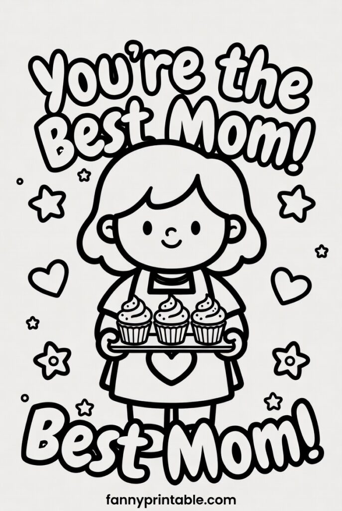 Mother's Day Printable Card To Color 2026