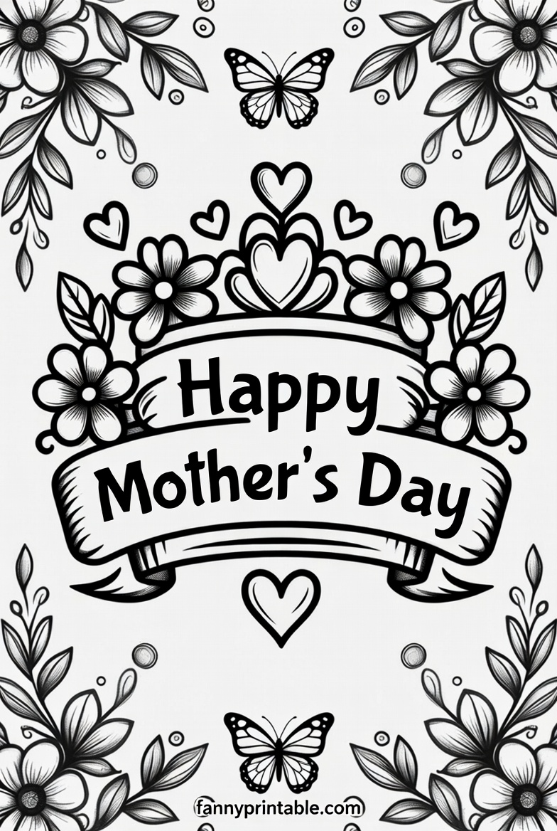 Mothers Day Printable Coloring Pages Fanny Printable 1 Mother's Day Printable Coloring Pages - Fanny Printable (1)