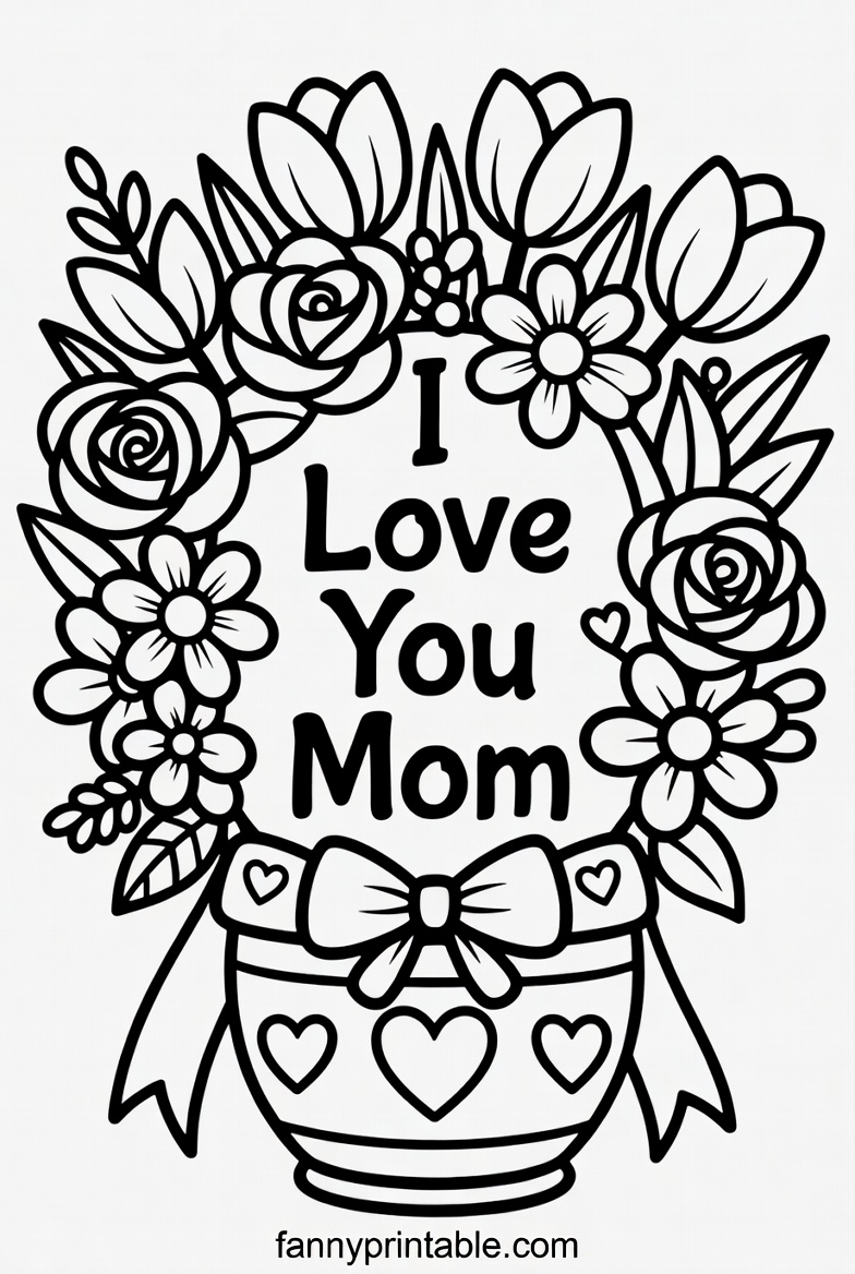 Mothers Day Printable Coloring Pages Fanny Printable 3 Mother's Day Printable Coloring Pages - Fanny Printable (3)