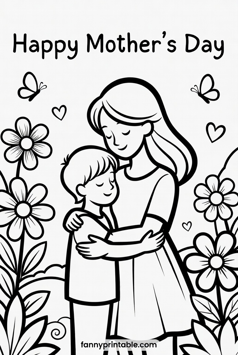Mothers Day Printable Coloring Pages Fanny Printable 4 Mother's Day Printable Coloring Pages - Fanny Printable (4)
