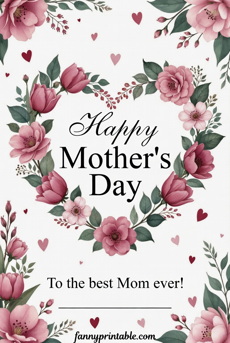 Mothers Day Printable Craft Fanny Printable 2 Mother's Day Printable Craft - Fanny Printable (2)
