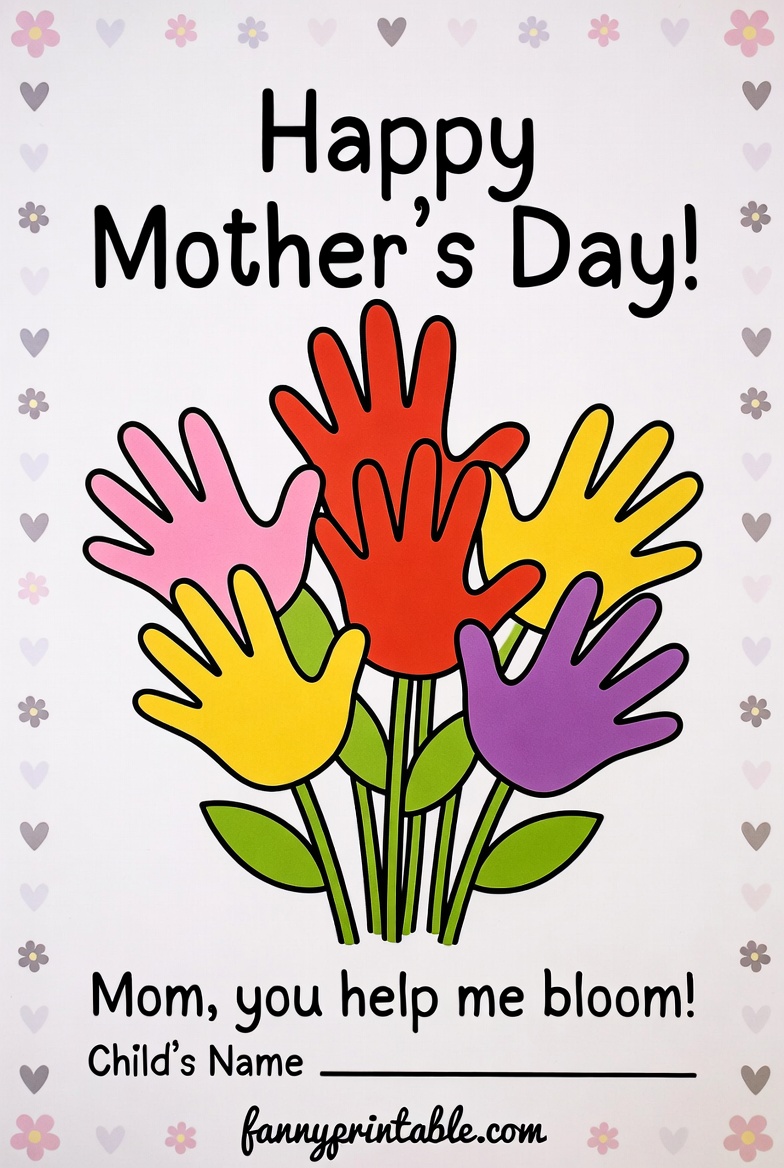 Mothers Day Printable Craft Fanny Printable 3 Mother's Day Printable Craft - Fanny Printable (3)