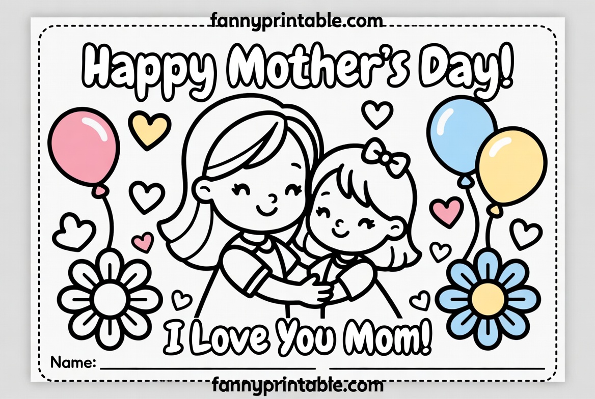 Mothers Day Printable Craft Fanny Printable 4 Mother's Day Printable Craft - Fanny Printable (4)