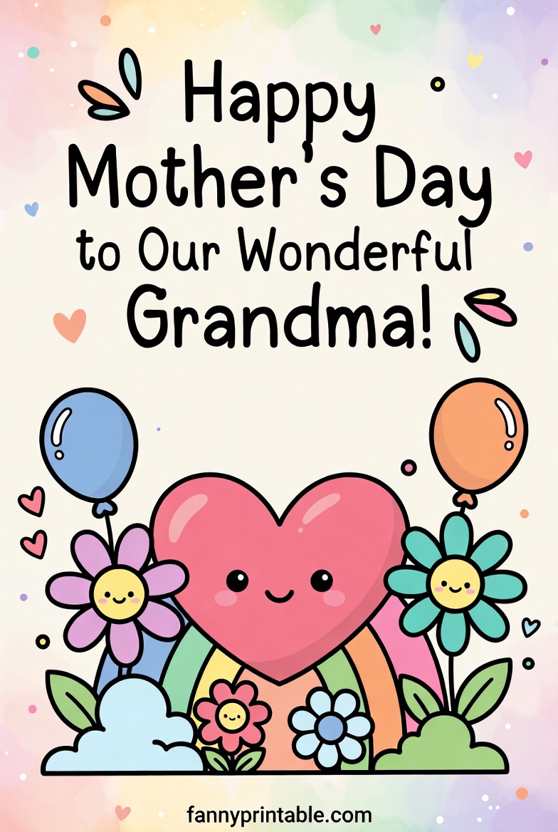 Mothers Day Printable For Grandma 4 Mother's Day Printable For Grandma (4)
