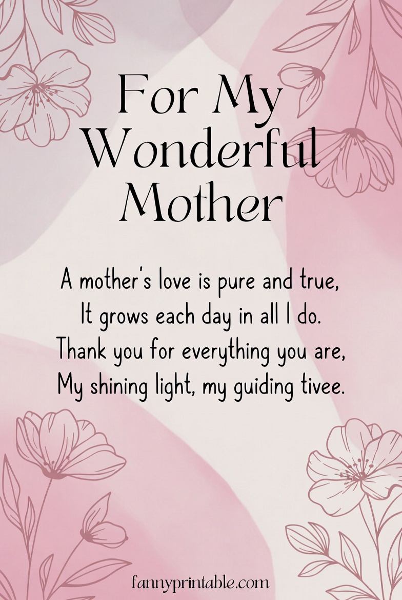 Mother's Day Printable Mothers Day Poems (3)