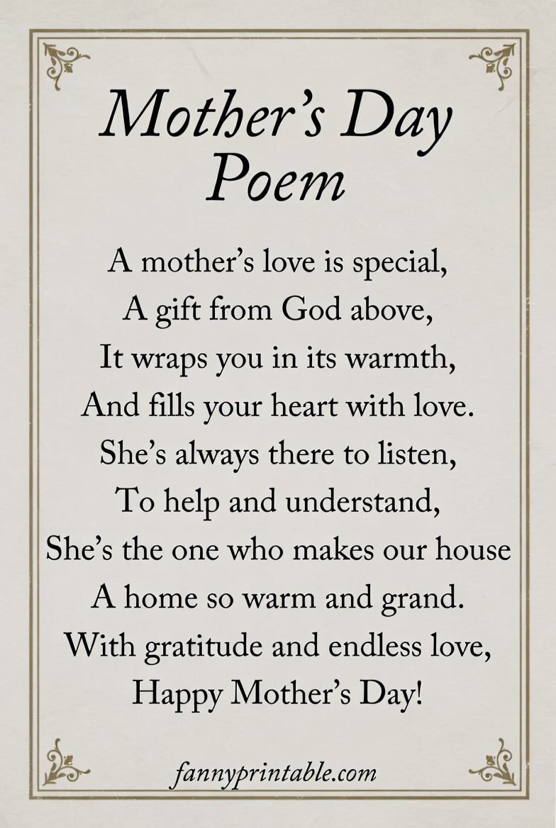 Mother's Day Printable Poem (3)