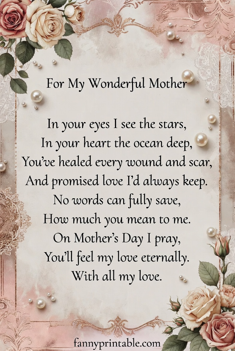 Mother's Day Printable Poems - Fanny Printable (1)