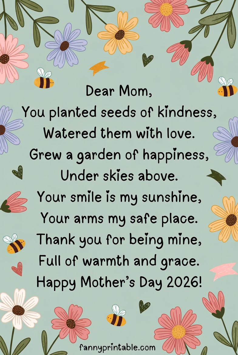 Mother's Day Printable Poems - Fanny Printable (4)