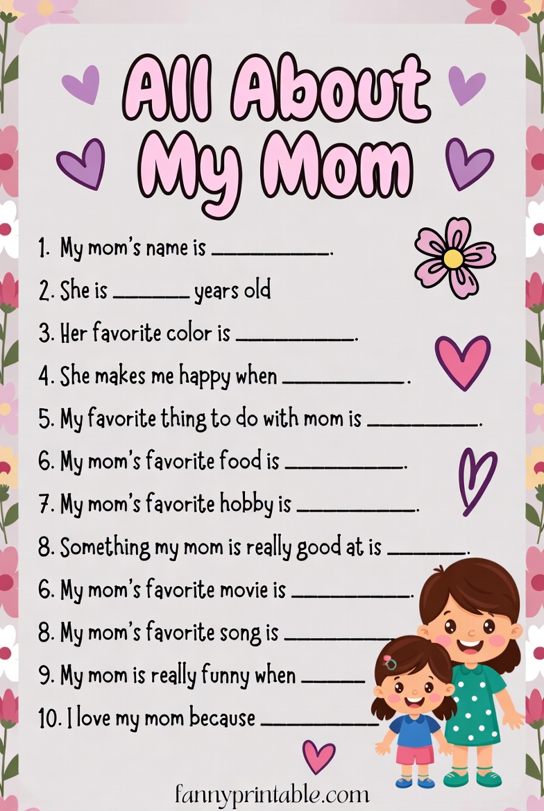 Mother's Day Printable Questionnaire (1)