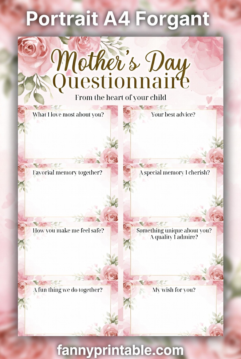 Mother's Day Printable Questionnaire (2)