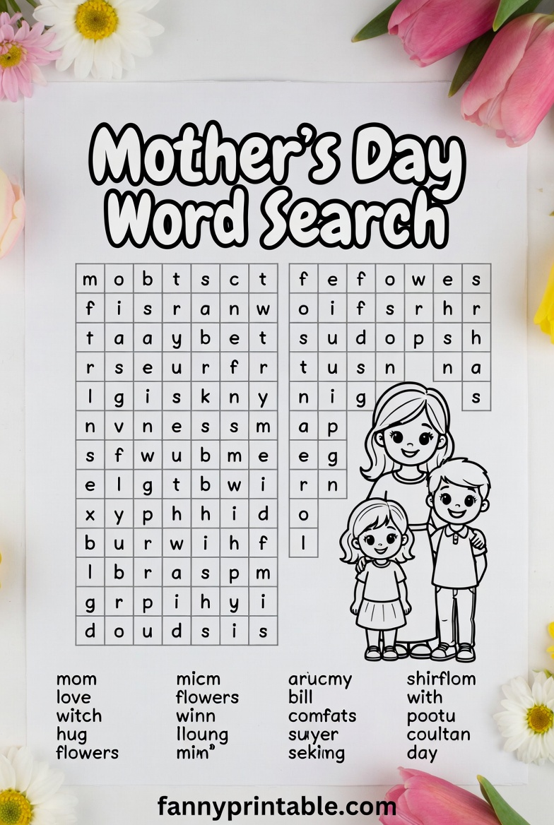 Mothers Day Printable Worksheets 4 Mother's Day Printable Worksheets (4)