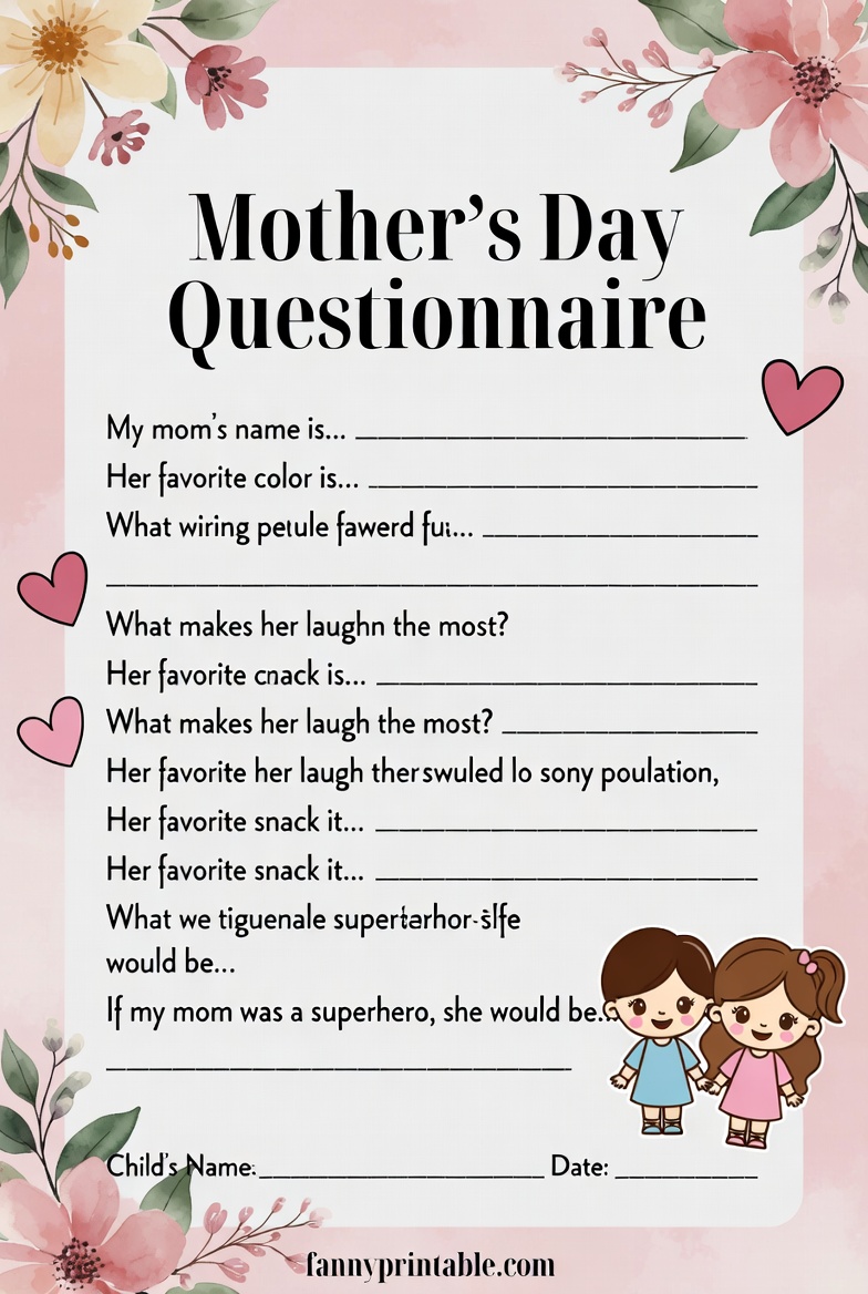 Mother's Day Questionnaire - Fanny Printable (2)
