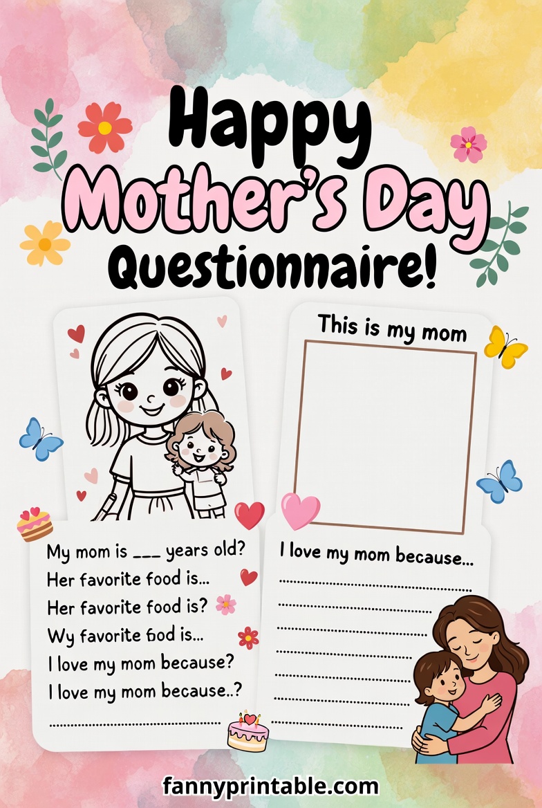 Mother's Day Questionnaire Preschool - Fanny Printable (3)