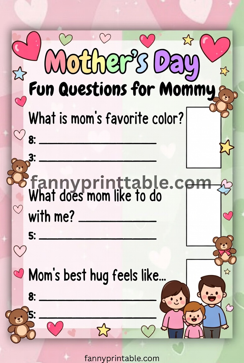 Mother's Day Questionnaire Preschool - Fanny Printable (4)