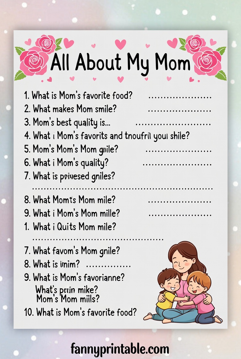 Mother's Day Questionnaire Printable - Fanny Printable (2)