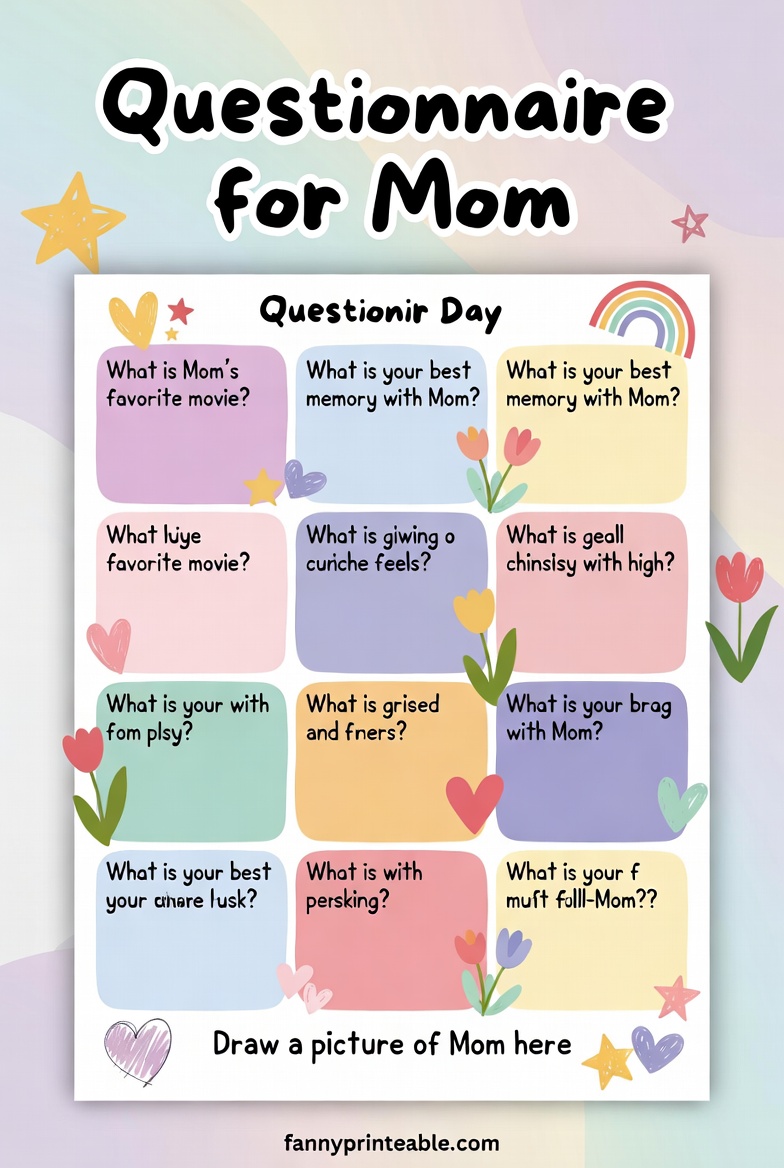 Mother's Day Questionnaire Printable - Fanny Printable (4)