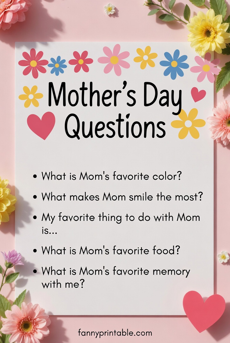Mother's Day Questions - Fanny Printable (1)