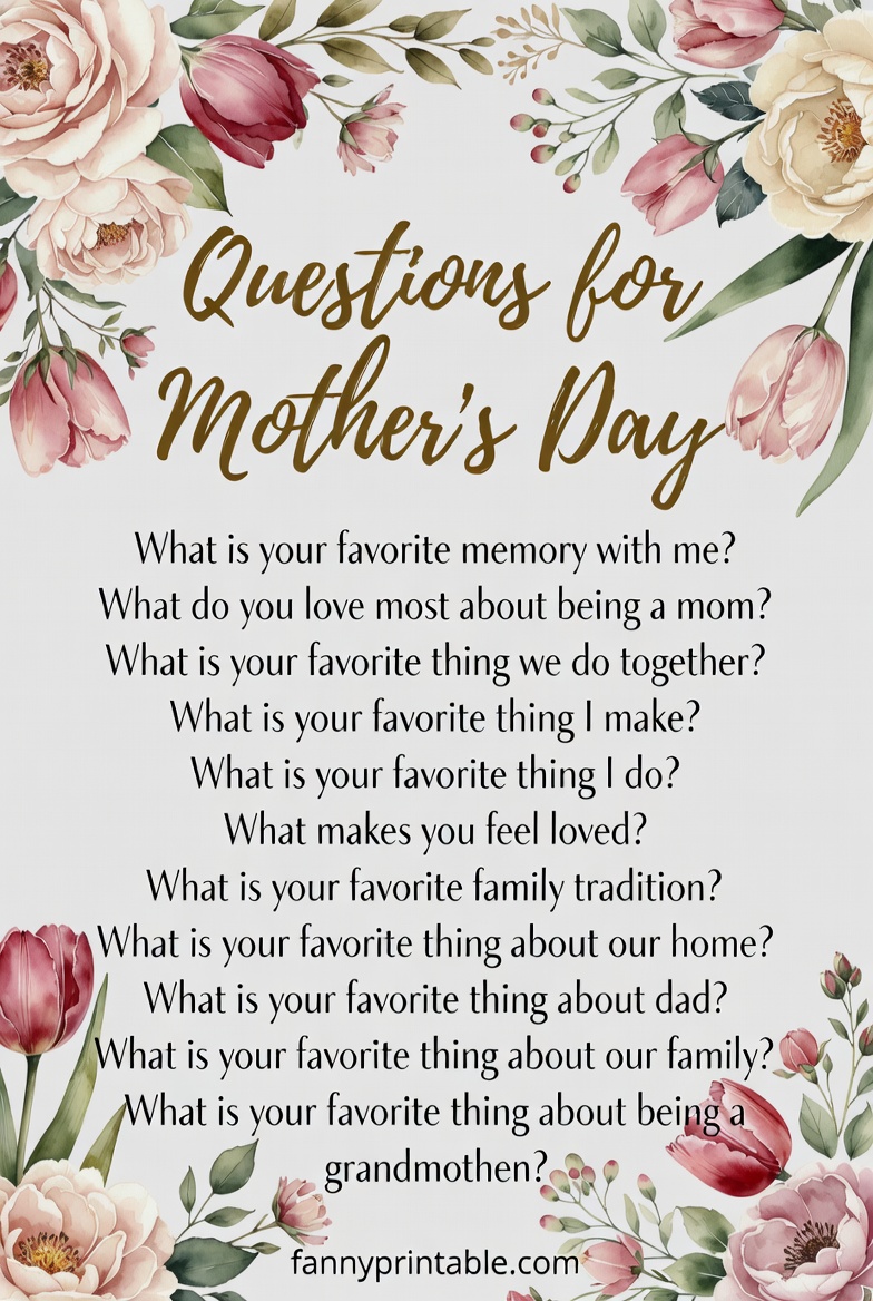 Mother's Day Questions - Fanny Printable (2)