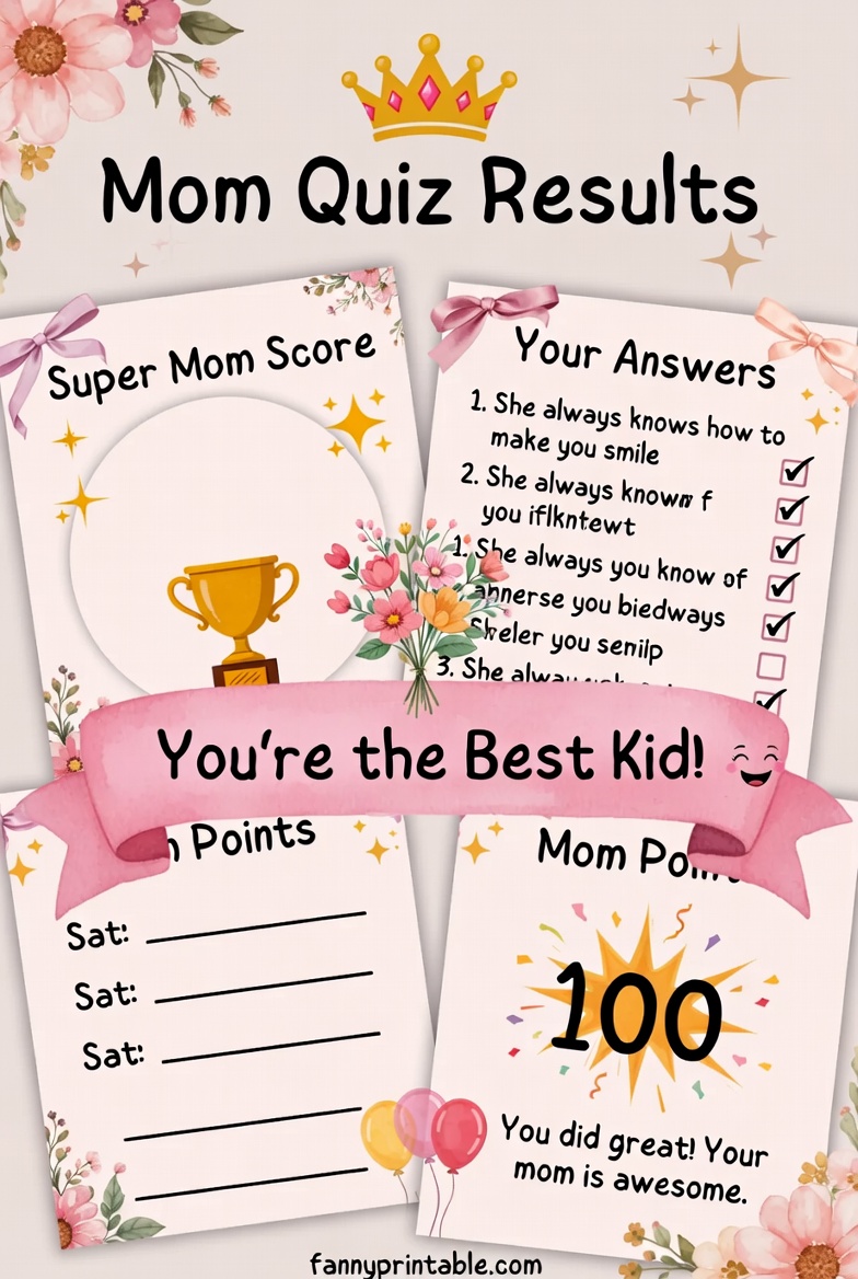 Mother's Day Quiz - Fanny Printable (4)