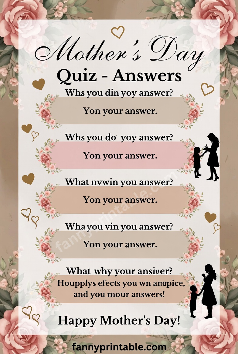 Mother's Day Quiz With Answers - Fanny Printable (4)