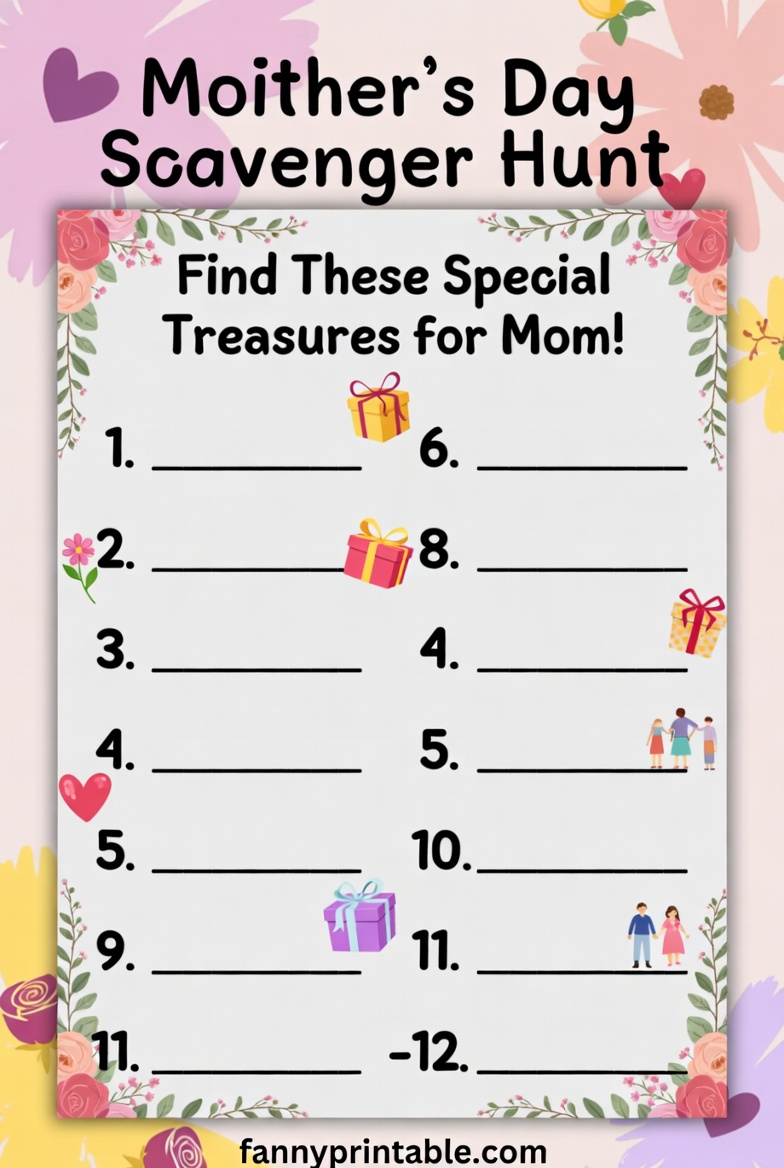 Mother's Day Scavenger Hunt Printable (3)