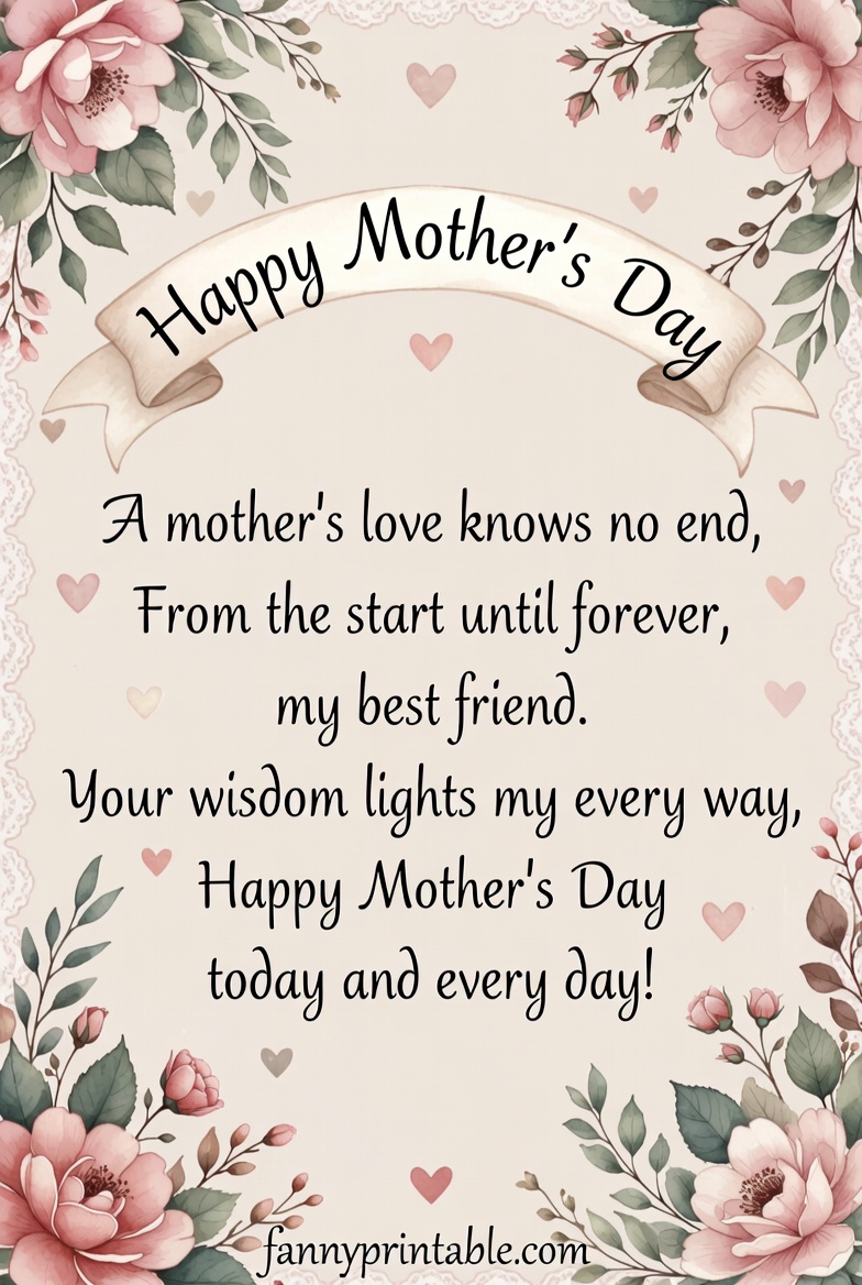 Mother's Day Short Poems - Fanny Printable (2)