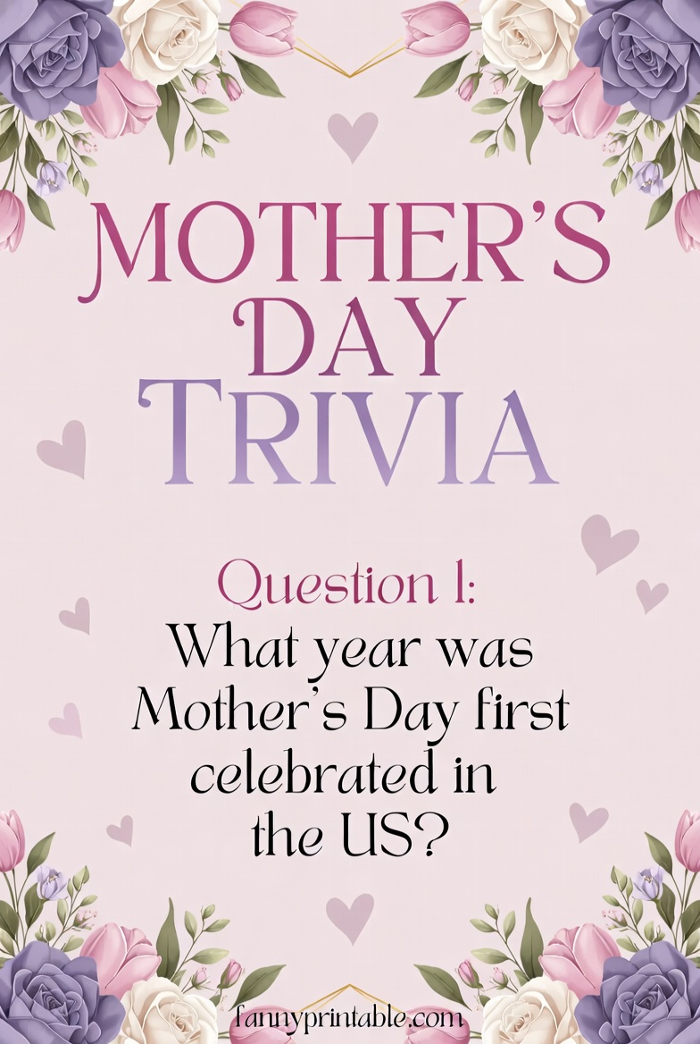 Mother's Day Trivia - Fanny Printable (1)