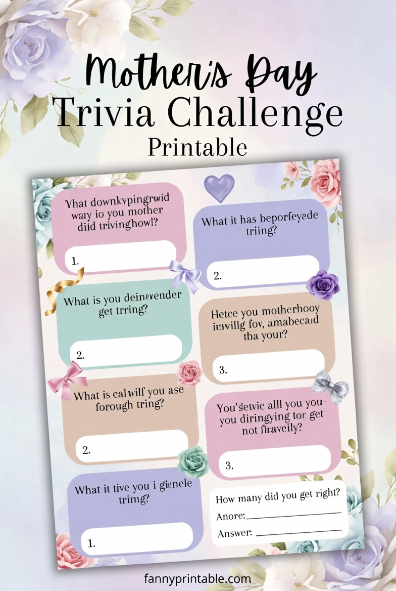 Mother's Day Trivia Questions And Answers Printable (2)