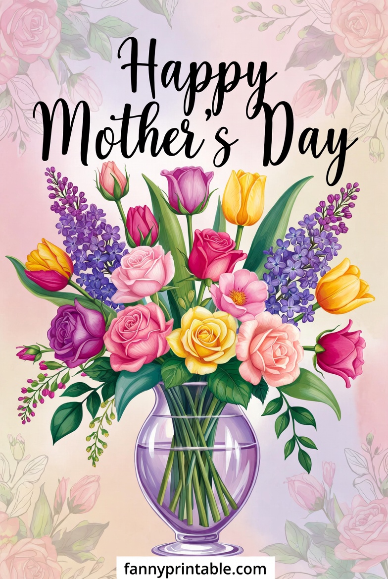 Mother's Day Vase Printable (4)