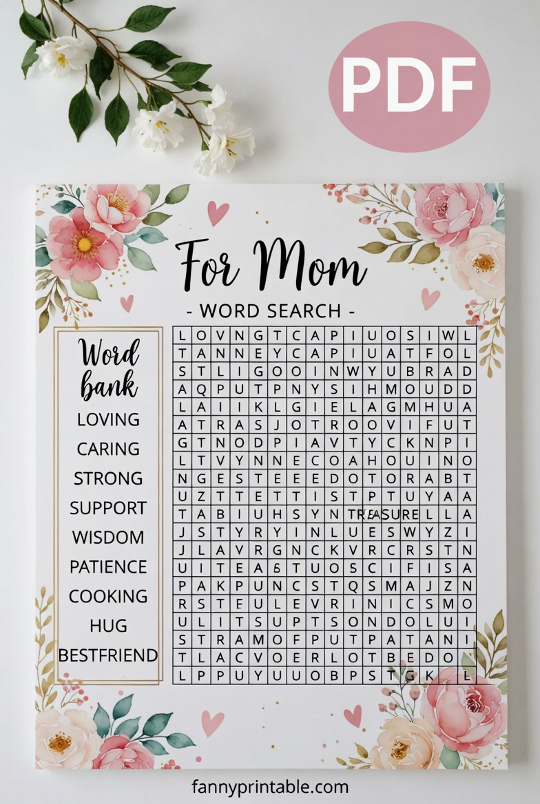 Mother's Day Word Search Printable (3)