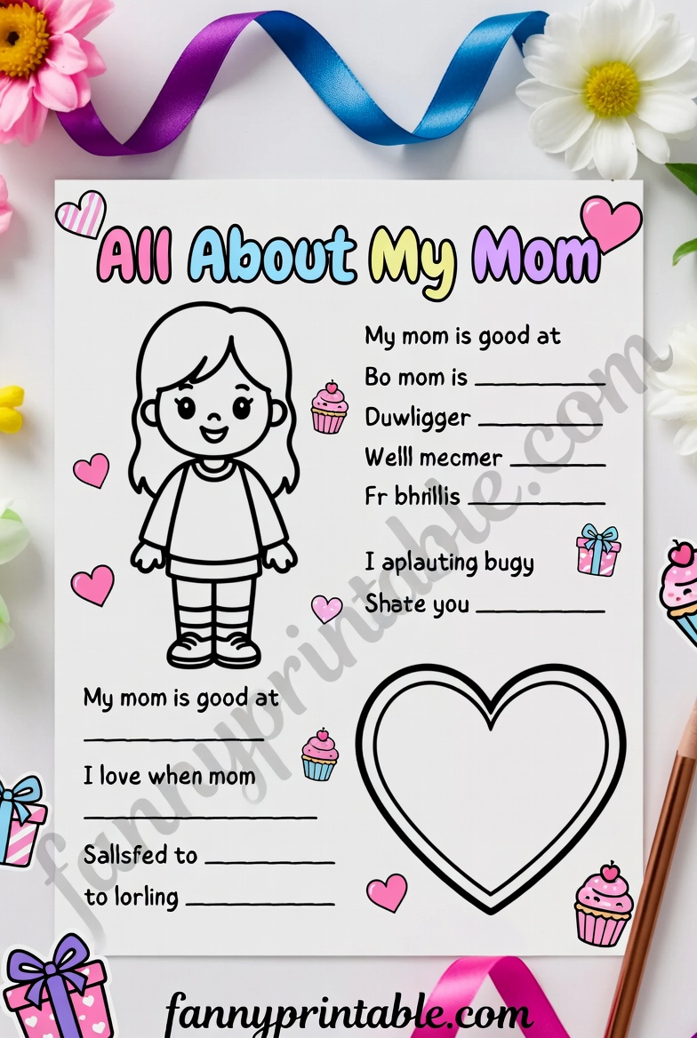 Mothers Day Worksheets For Kids Fanny Printable 3 Mother's Day Worksheets For Kids - Fanny Printable (3)
