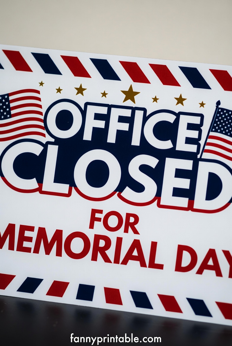 Office Closed For Memorial Day Printable Sign - FannyPrintable.Com (3)