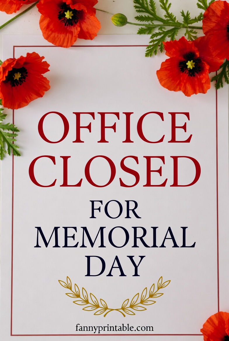 Office Closed For Memorial Day Printable Sign - FannyPrintable.Com (4)