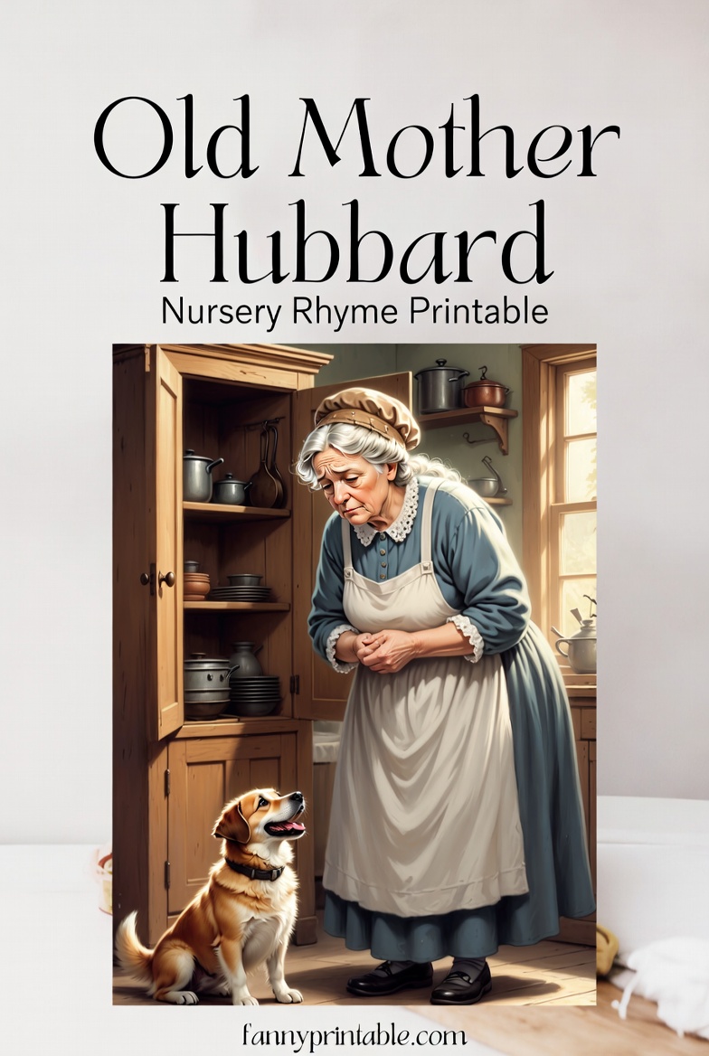 Old Mother Hubbard Nursery Rhyme Printable (1)