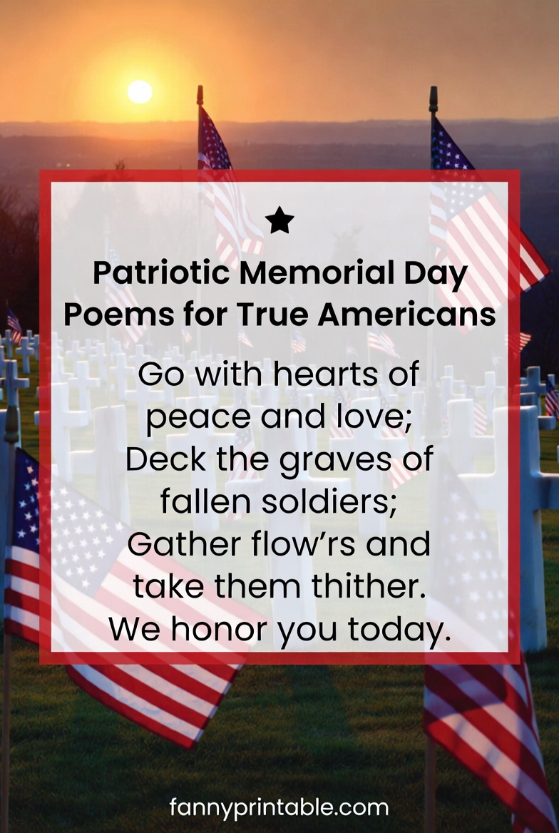 Patriotic Memorial Day Poems for True Americans FannyPrintable (2)