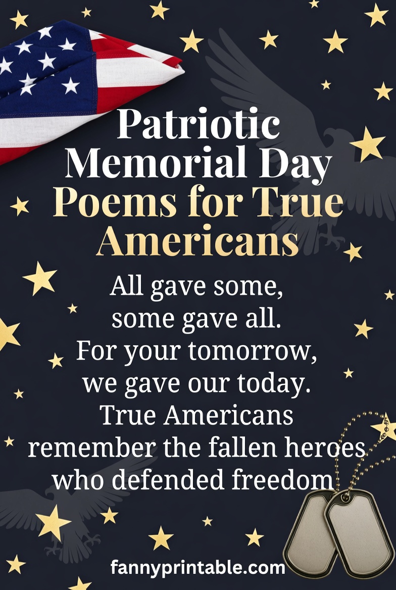 Patriotic Memorial Day Poems for True Americans FannyPrintable (3)