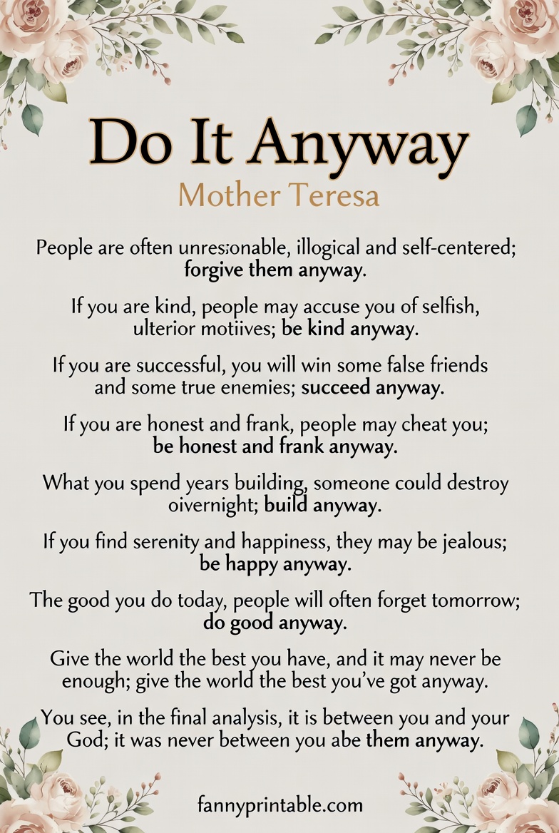 Prayer Mother Teresa Do It Anyway Printable (1)