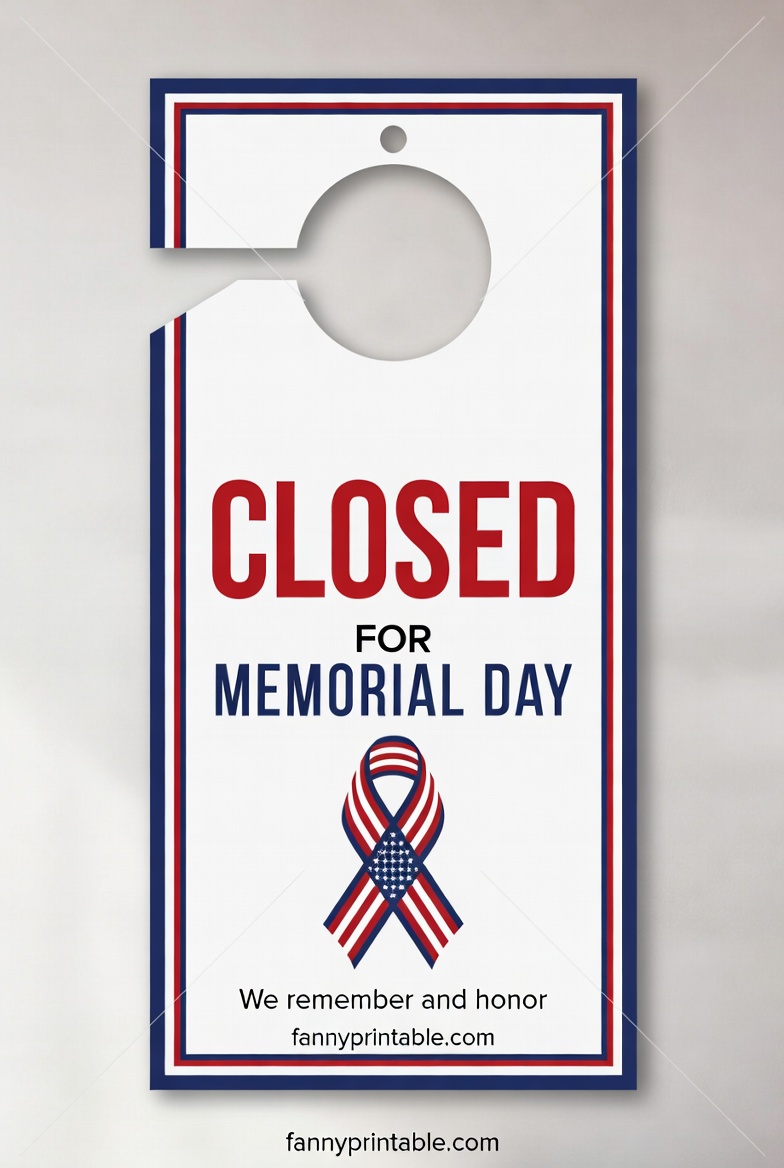 Printable Closed For Memorial Day Sign - FannyPrintable.Com (1)