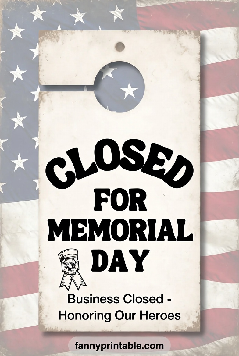 Printable Closed For Memorial Day Sign - FannyPrintable.Com (2)