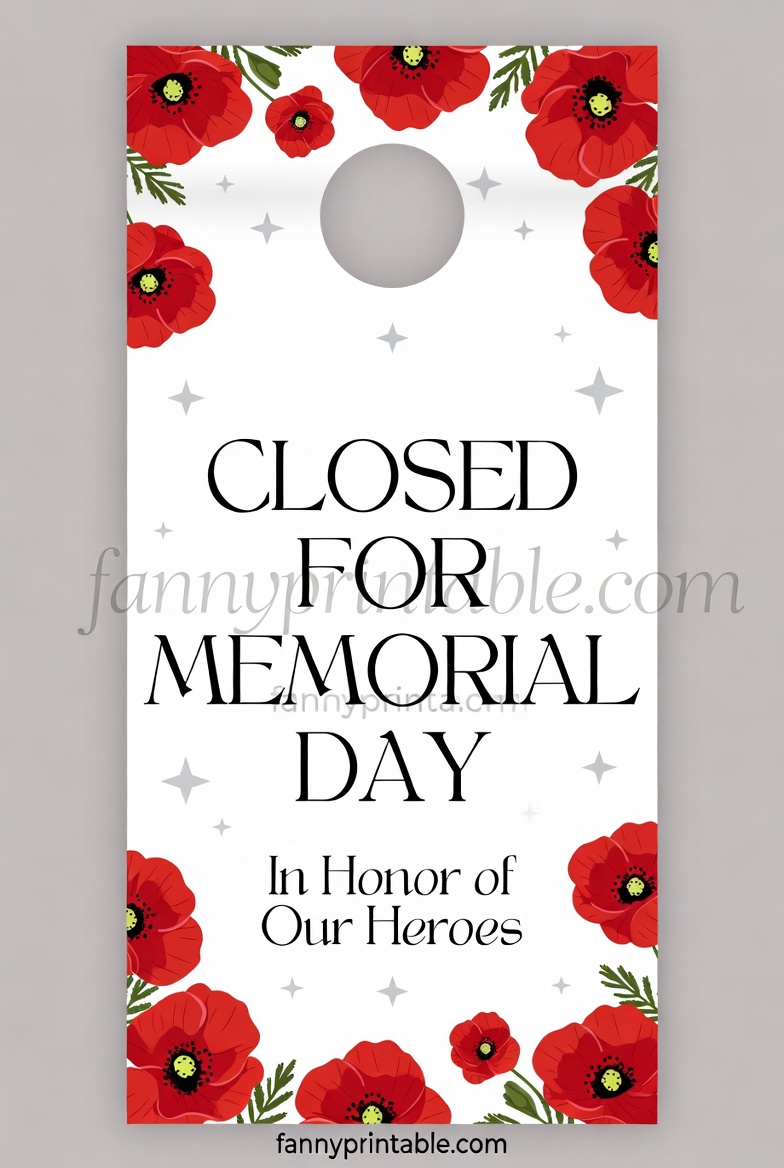 Printable Closed For Memorial Day Sign - FannyPrintable.Com (3)
