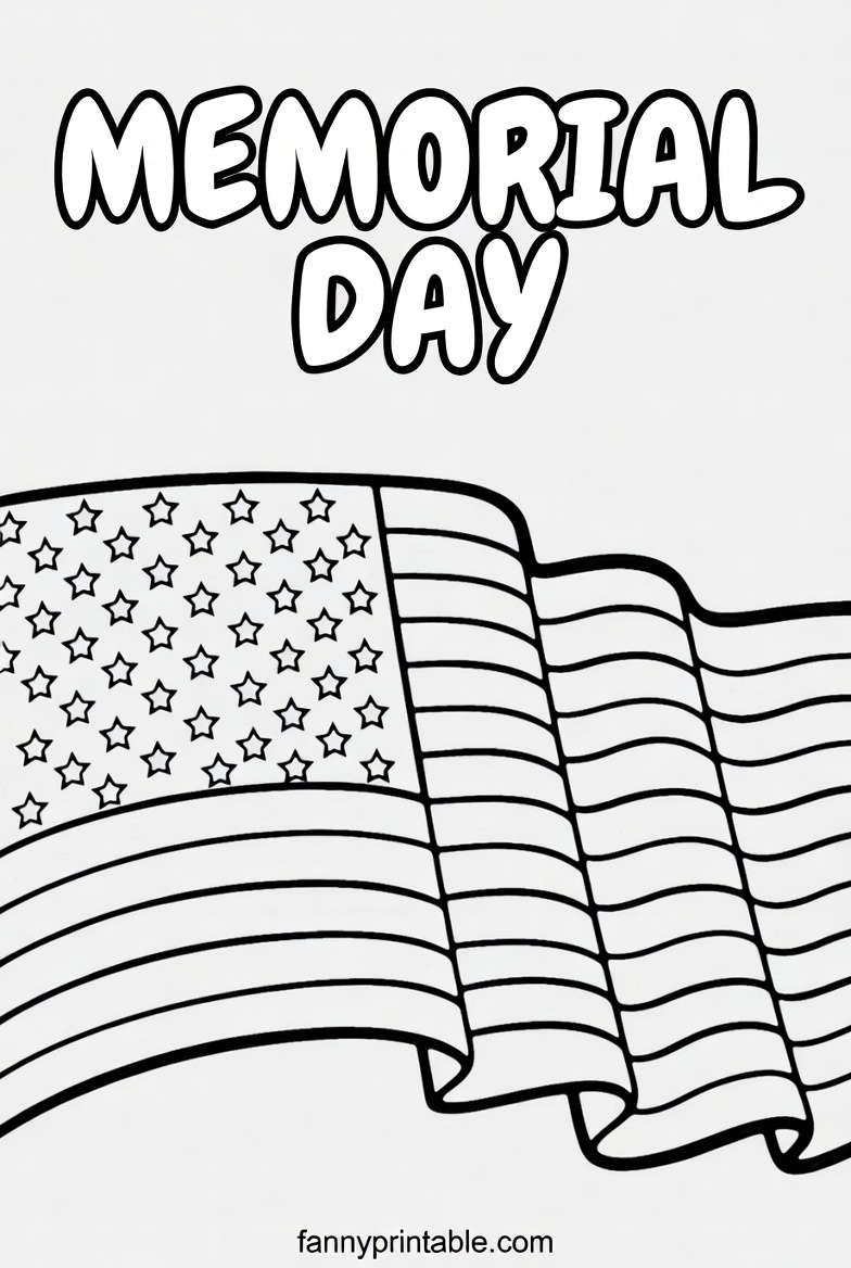 Printable Easy Memorial Day Coloring Pages - FannyPrintable.Com (1)
