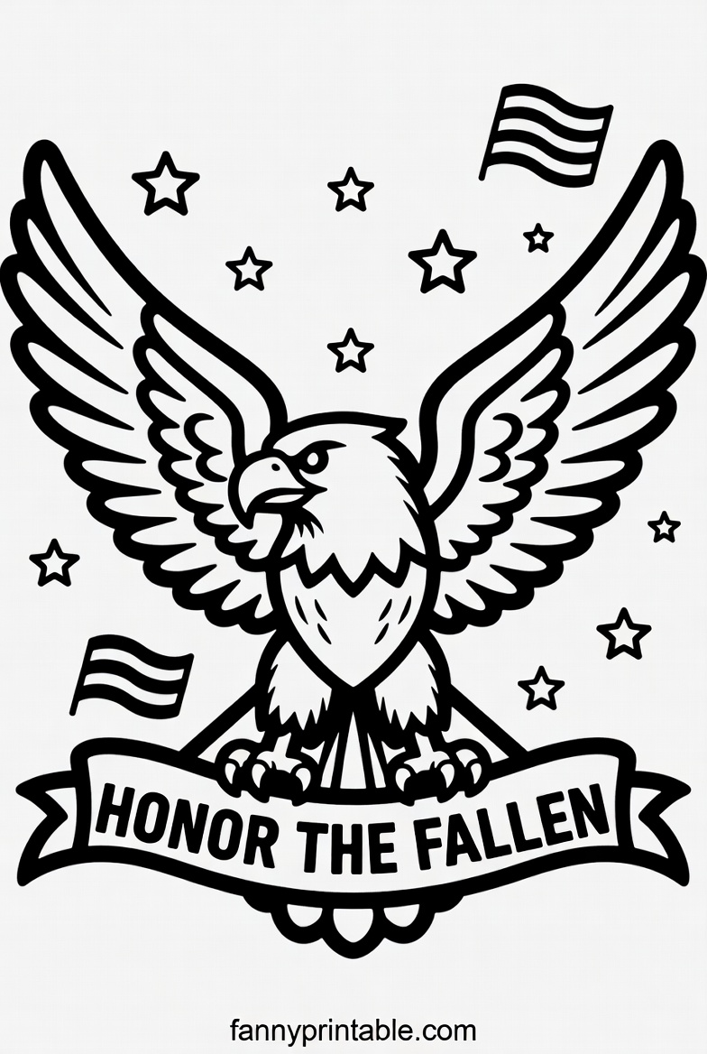 Printable Easy Memorial Day Coloring Pages - FannyPrintable.Com (2)