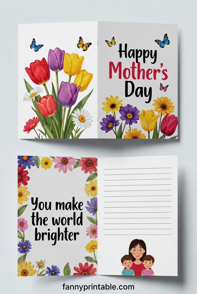 Printable Foldable Mother's Day Card (2)
