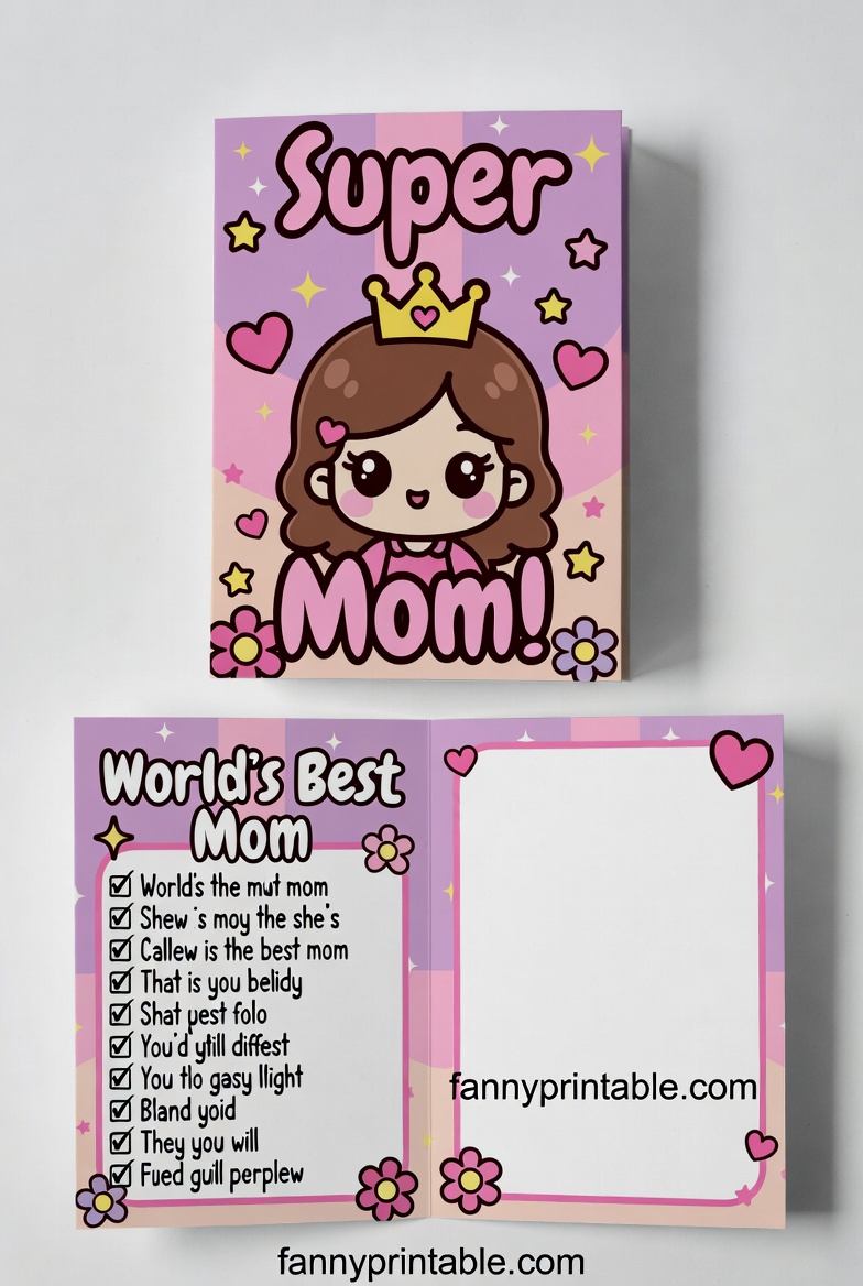 Printable Foldable Mother's Day Card (4)