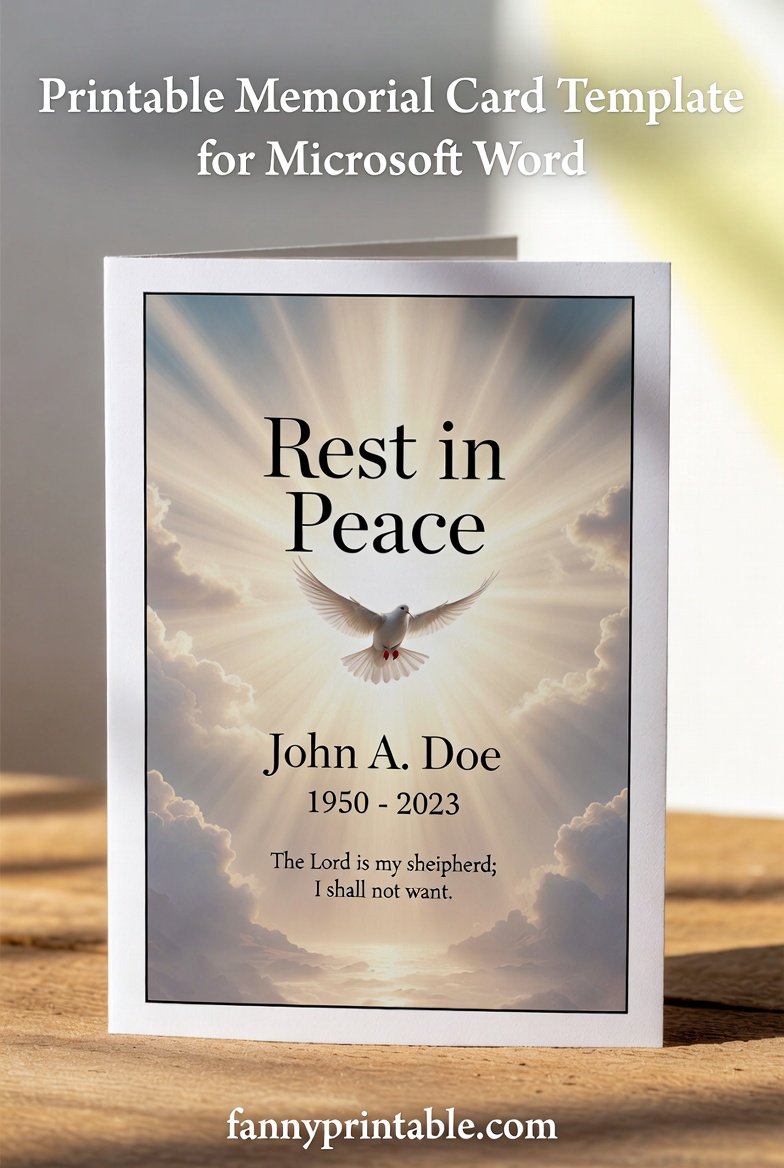 Printable Memorial Card Template Microsoft Word - FannyPrintable.Com (4)