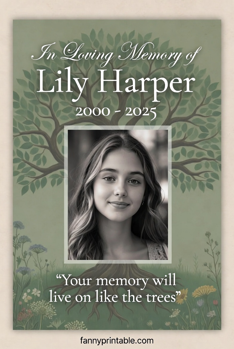 Printable Memorial Cards - FannyPrintable.Com (2)