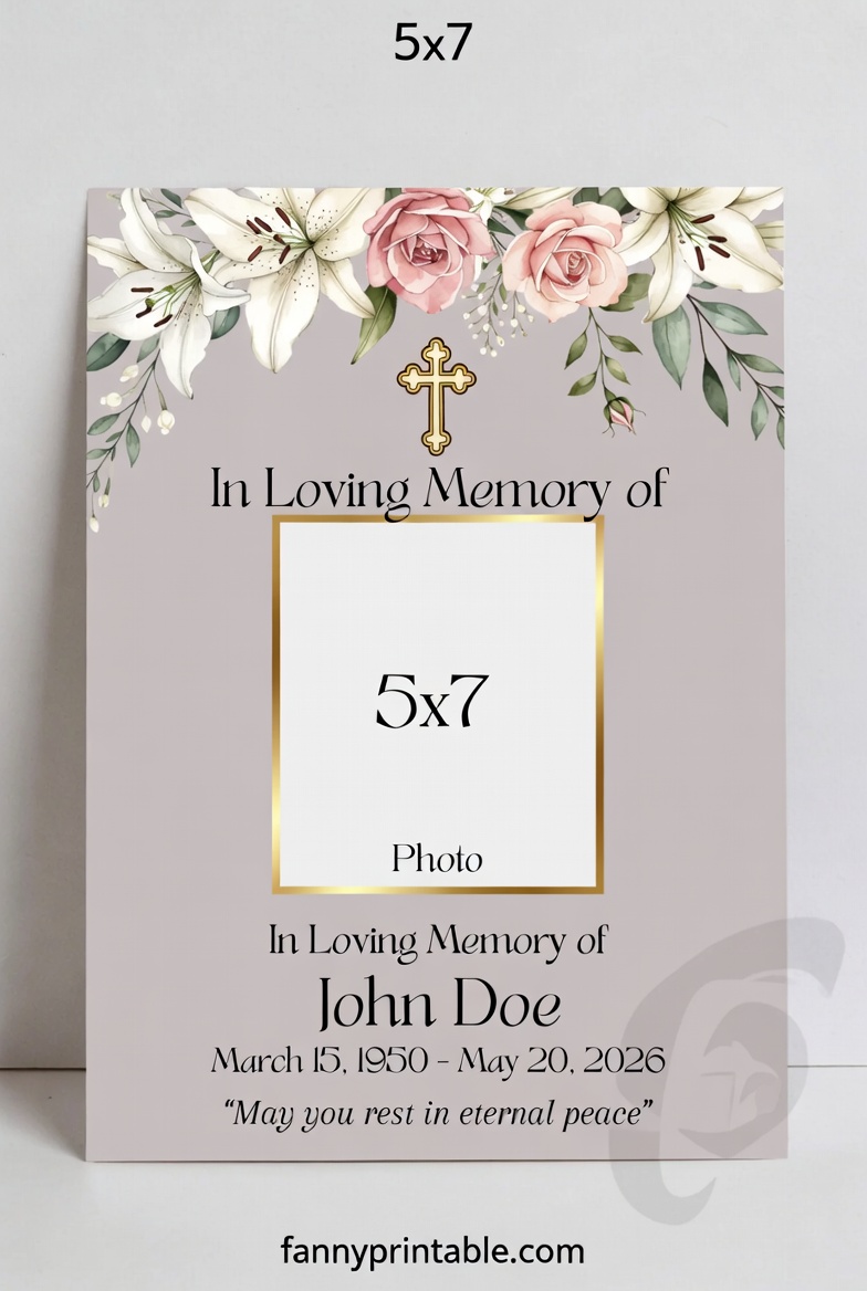 Printable Memorial Cards For Funeral - FannyPrintable.Com (1)