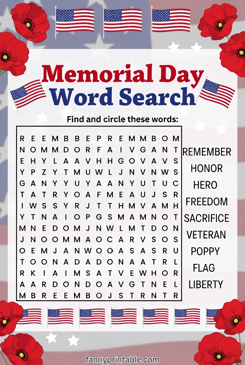 Printable Memorial Day Activities - FannyPrintable.Com (4)