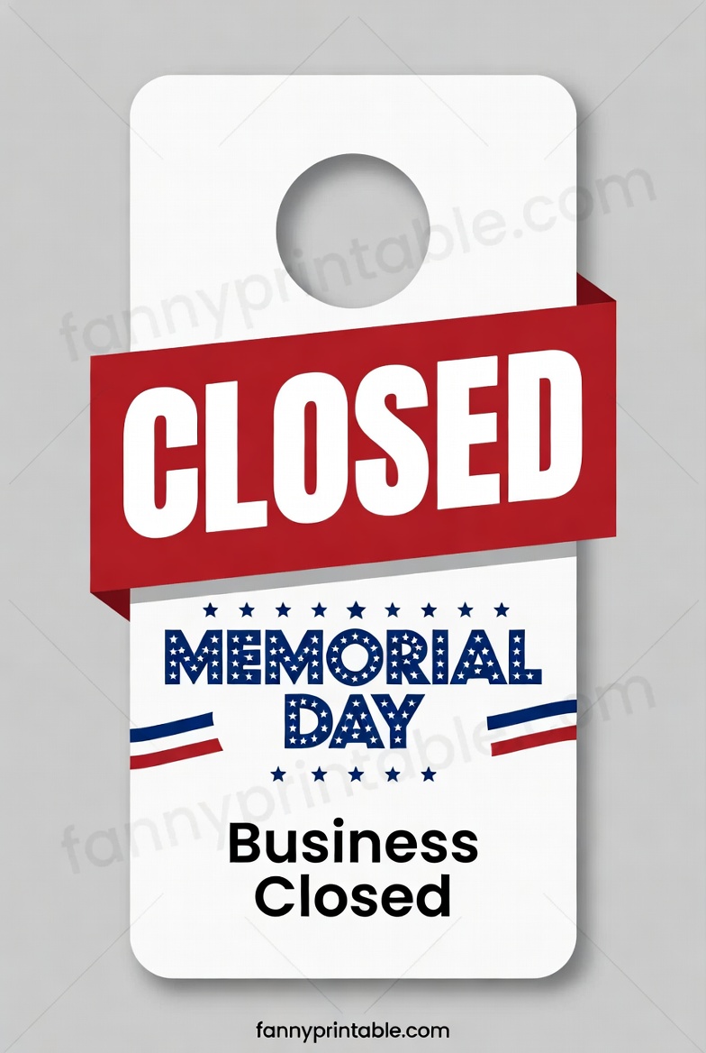 Printable Memorial Day Closed Sign - FannyPrintable.Com (2)