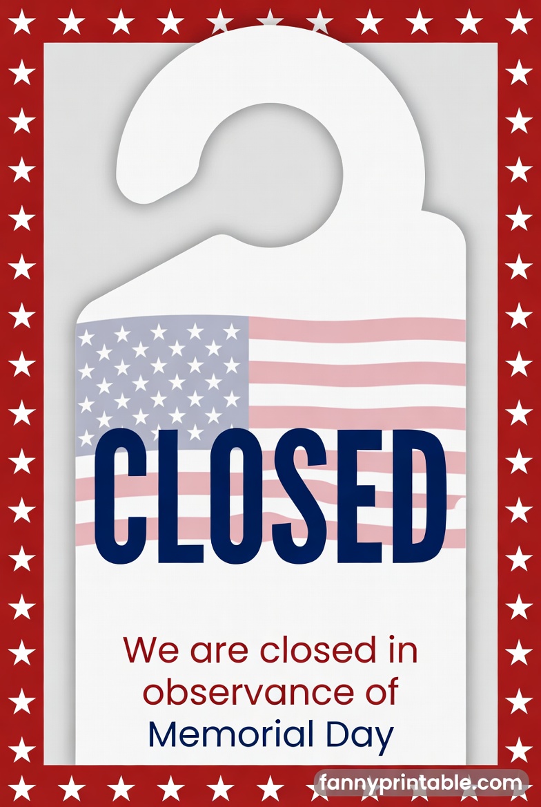 Printable Memorial Day Closed Sign - FannyPrintable.Com (3)